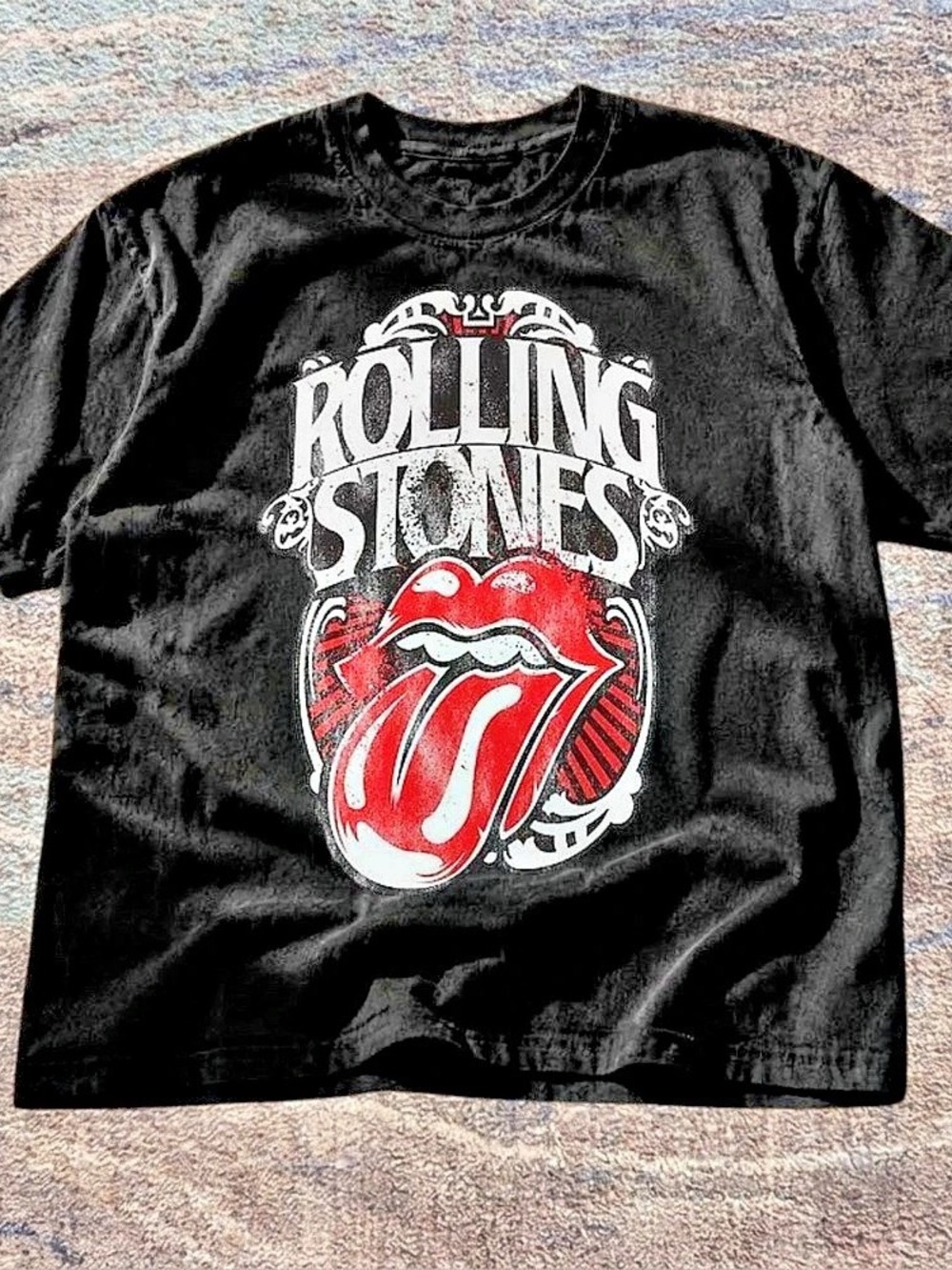 The Rolling Stones Classic Tongue Logo Graphic T-Shirt Rolling Stones Graphic